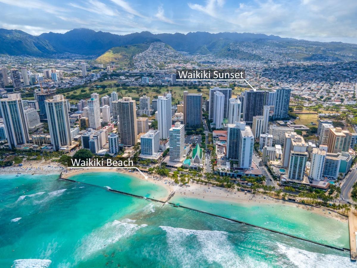 호놀룰루 Beautiful Mountain View In Waikiki Sunset With Parking 아파트 외부 사진